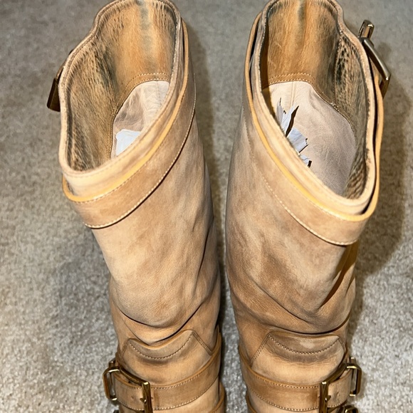 CHLOE Susanna Buckle Strap Mid Calf Boot Tan Brown Suede Low Heel EUR 37.5 - Picture 14 of 15